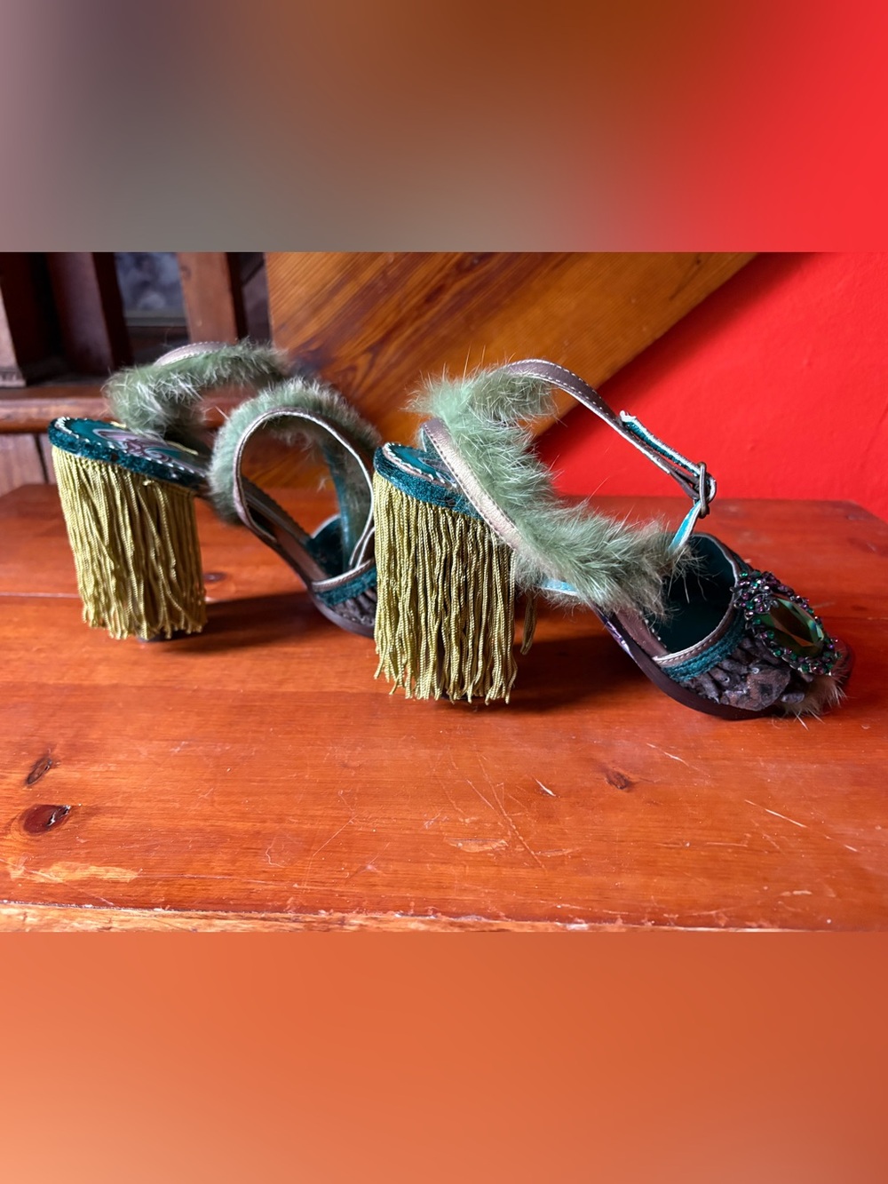 Fantastic Irregular Choice Fringed Heels Size 8 - Picture 11 of 12